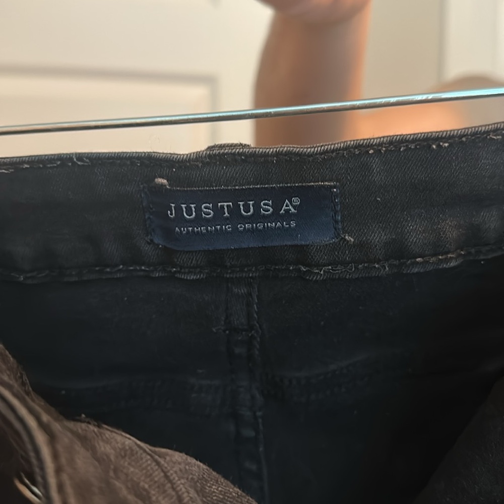 Just USA Black Distressed Skinny Jeans Womens Size 13 - Picture 3 of 6